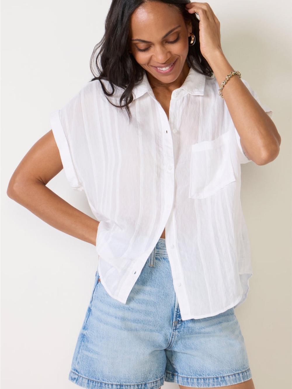 Cloth & Stone Short Sleeve Texture Shirt